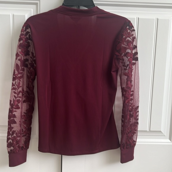 Closet Clearout!🎉NWOT Adiva burgundy top 80% off retail. Final Price - Picture 2 of 3